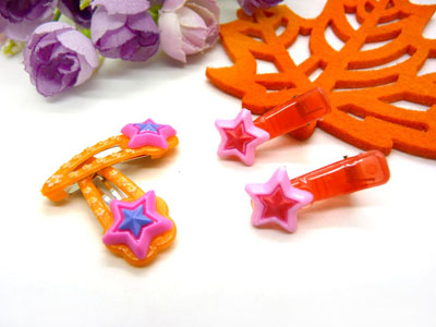 儿童发饰宝宝卡通鸭嘴夹边夹发卡边夹-长通鸭嘴夹十对夹组合-18号