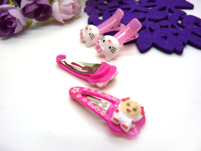 儿童发饰宝宝卡通鸭嘴夹边夹发卡边夹-长通鸭嘴夹十对夹组合-18号