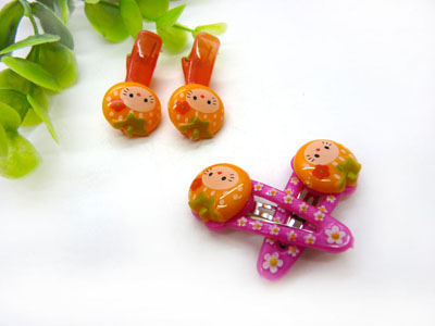 儿童发饰宝宝卡通鸭嘴夹边夹发卡边夹-长通鸭嘴夹十对夹组合-18号	