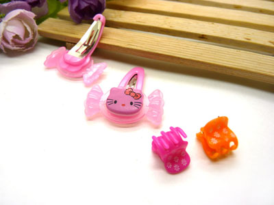 儿童发饰宝宝卡通鸭嘴夹边夹发卡边夹-长通对夹十小爪组合-19号