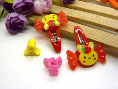 儿童发饰宝宝卡通鸭嘴夹边夹发卡边夹-长通对夹十小爪组合-19号