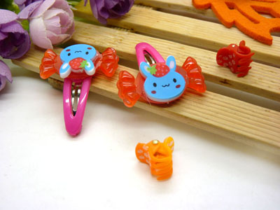 儿童发饰宝宝卡通鸭嘴夹边夹发卡边夹-长通对夹十小爪组合-19号	