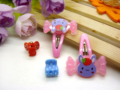 儿童发饰宝宝卡通鸭嘴夹边夹发卡边夹-长通对夹十小爪组合-19号