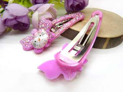 儿童发饰宝宝卡通鸭嘴夹边夹发卡边夹-长通对夹-15号	