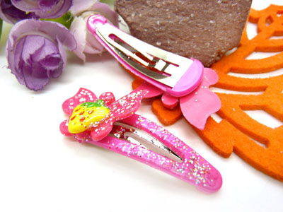 儿童发饰宝宝卡通鸭嘴夹边夹发卡边夹-长通对夹-15号	