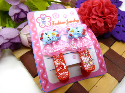 儿童发饰宝宝卡通鸭嘴夹边夹发卡边夹-长通鸭嘴夹对夹-30号