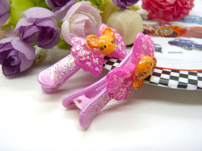 儿童发饰宝宝卡通鸭嘴夹边夹发卡边夹-长通鸭嘴夹对夹-30号	