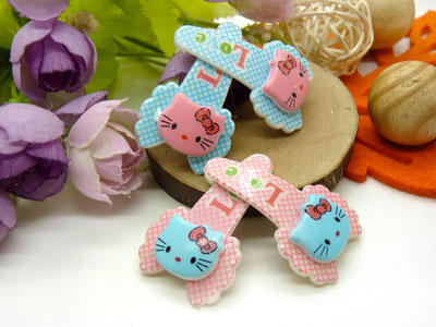 儿童发饰宝宝卡通鸭嘴夹边夹发卡边夹-长通对夹4支装-9号	