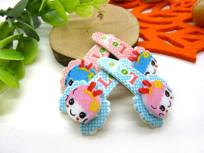 儿童发饰宝宝卡通鸭嘴夹边夹发卡边夹-长通对夹4支装-9号