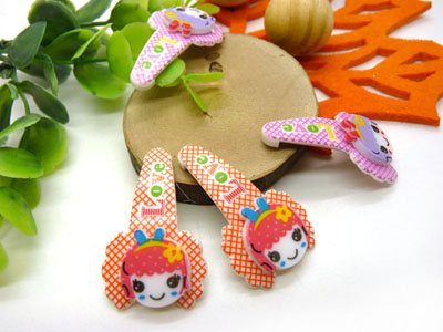 儿童发饰宝宝卡通鸭嘴夹边夹发卡边夹-长通对夹4支装-9号