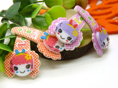 儿童发饰宝宝卡通鸭嘴夹边夹发卡边夹-长通对夹4支装-9号	