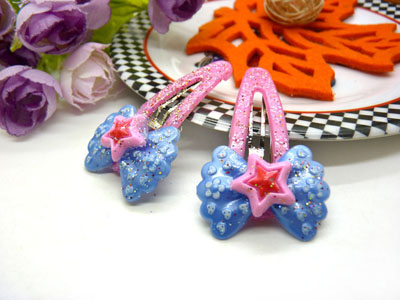 儿童发饰宝宝卡通鸭嘴夹边夹发卡边夹-长通对夹-14号