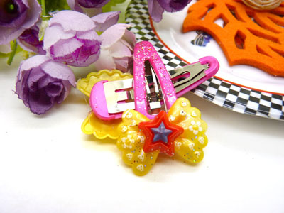 儿童发饰宝宝卡通鸭嘴夹边夹发卡边夹-长通对夹-14号