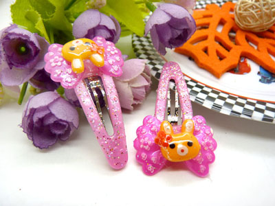 儿童发饰宝宝卡通鸭嘴夹边夹发卡边夹-长通对夹-14号