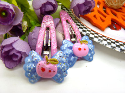 儿童发饰宝宝卡通鸭嘴夹边夹发卡边夹-长通对夹-14号	