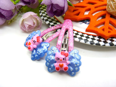 儿童发饰宝宝卡通鸭嘴夹边夹发卡边夹-长通对夹-14号	