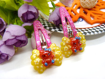 儿童发饰宝宝卡通鸭嘴夹边夹发卡边夹-长通对夹-14号	