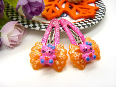 儿童发饰宝宝卡通鸭嘴夹边夹发卡边夹-长通对夹-14号