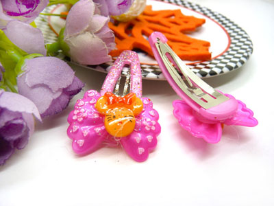 儿童发饰宝宝卡通鸭嘴夹边夹发卡边夹-长通对夹-14号	