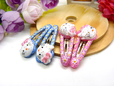 儿童发饰宝宝卡通鸭嘴夹边夹发卡边夹-长通对夹4支装-13号