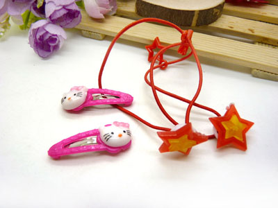 儿童发饰宝宝卡通鸭嘴夹边夹发卡边夹-长通对夹长通十皮筋-21号