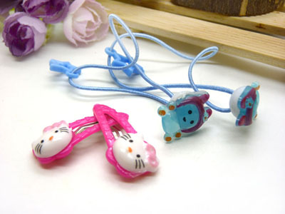 儿童发饰宝宝卡通鸭嘴夹边夹发卡边夹-长通对夹长通十皮筋-21号	