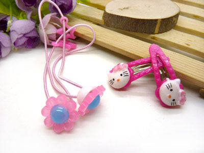 儿童发饰宝宝卡通鸭嘴夹边夹发卡边夹-长通对夹长通十皮筋-21号