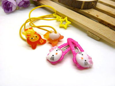 儿童发饰宝宝卡通鸭嘴夹边夹发卡边夹-长通对夹长通十皮筋-21号