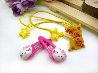 儿童发饰宝宝卡通鸭嘴夹边夹发卡边夹-长通对夹长通十皮筋-21号