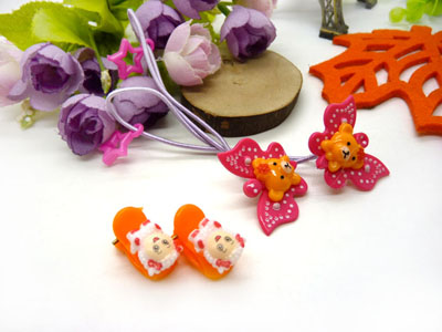 儿童发饰宝宝卡通鸭嘴夹边夹发卡边夹-长通对夹长通皮筋十长通爪夹-7号	