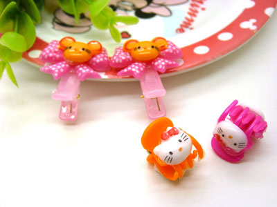 儿童发饰宝宝卡通鸭嘴夹边夹发卡边夹-长通鸭嘴夹十长通爪夹-5号	