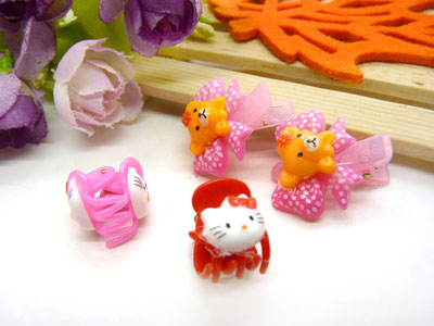 儿童发饰宝宝卡通鸭嘴夹边夹发卡边夹-长通鸭嘴夹十长通爪夹-5号	