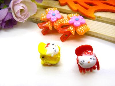 儿童发饰宝宝卡通鸭嘴夹边夹发卡边夹-长通鸭嘴夹十长通爪夹-5号	