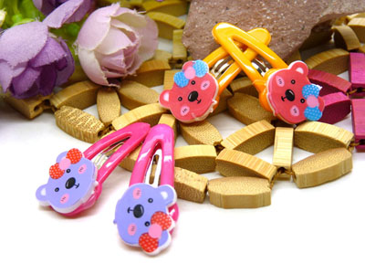 儿童发饰宝宝卡通鸭嘴夹边夹发卡边夹-长通小爪4支装-10号