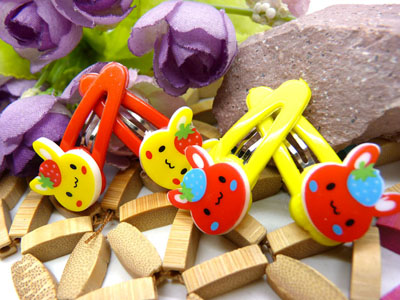 儿童发饰宝宝卡通鸭嘴夹边夹发卡边夹-长通小爪4支装-10号