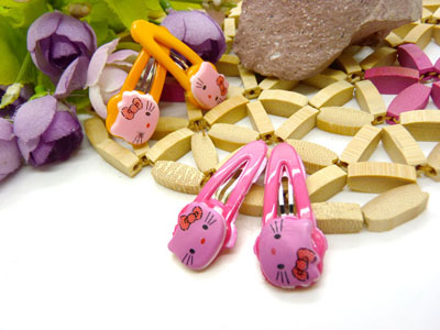 儿童发饰宝宝卡通鸭嘴夹边夹发卡边夹-长通小爪4支装-10号