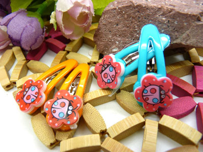 儿童发饰宝宝卡通鸭嘴夹边夹发卡边夹-长通小爪4支装-10号	