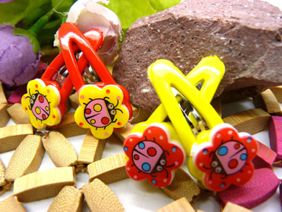 儿童发饰宝宝卡通鸭嘴夹边夹发卡边夹-长通小爪4支装-10号	