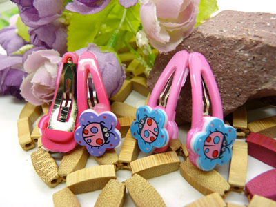 儿童发饰宝宝卡通鸭嘴夹边夹发卡边夹-长通小爪4支装-10号	