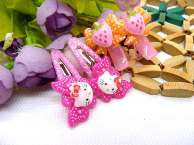 儿童发饰宝宝卡通鸭嘴夹边夹发卡边夹-长通对夹十鸭嘴夹-4号	