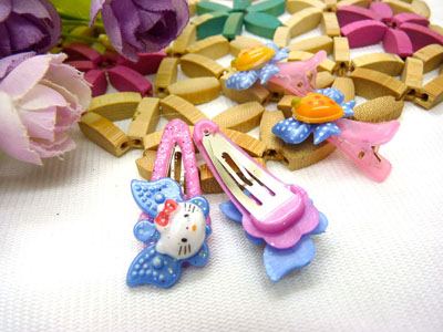 儿童发饰宝宝卡通鸭嘴夹边夹发卡边夹-长通对夹十鸭嘴夹-4号	