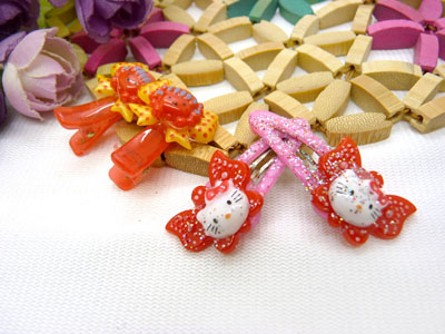 儿童发饰宝宝卡通鸭嘴夹边夹发卡边夹-长通对夹十鸭嘴夹-4号