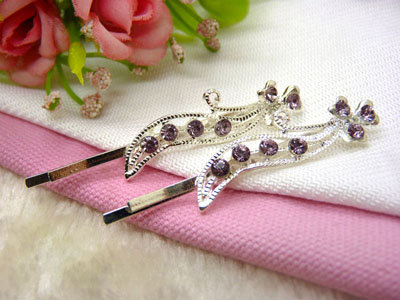 水钻边夹 闪水晶对夹 成人刘海发饰 对夹头饰头花-6号	