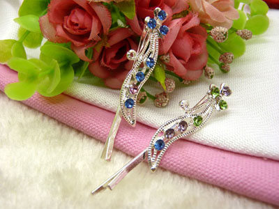 水钻边夹 闪水晶对夹 成人刘海发饰 对夹头饰头花-6号	