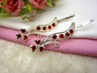 水钻边夹 闪水晶对夹 成人刘海发饰 对夹头饰头花-6号	