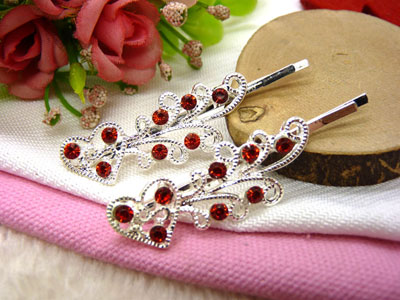 水钻边夹 闪水晶对夹 成人刘海发饰 对夹头饰头花-6号	