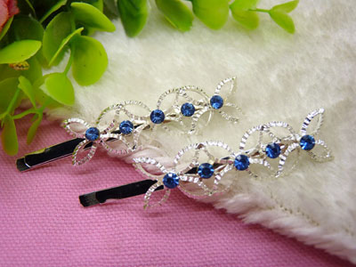 韩国头饰发饰流行美丽繁花春水发夹对夹边夹刘海夹-4号