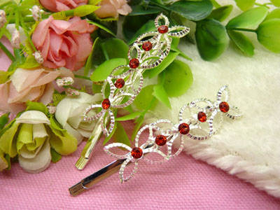 韩国头饰发饰流行美丽繁花春水发夹对夹边夹刘海夹-4号	