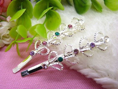 韩国头饰发饰流行美丽繁花春水发夹对夹边夹刘海夹-4号