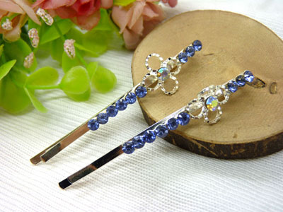 韩国头饰发饰流行美丽繁花春水发夹对夹边夹刘海夹-3号	